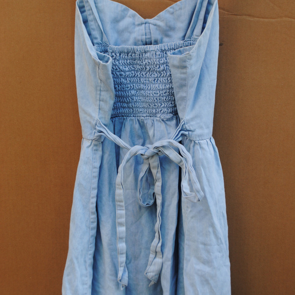 Blue Grey Bow mini dress forever 21 M - Picture 4 of 4